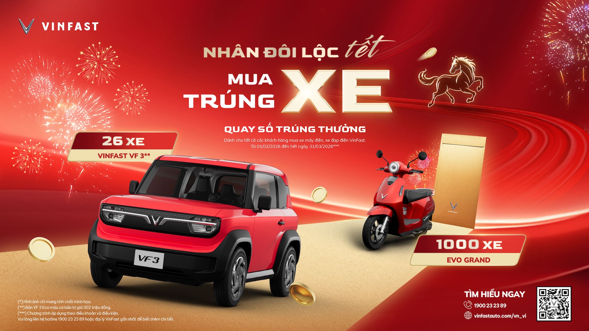 VinFast tặng hơn 30 tỷ đồng cho khách hàng mua xe máy điện – cơ hội trúng 26 ô tô VF 3